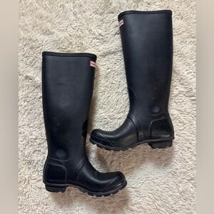 HUNTER Original Back Adjustable Tall Rain Boot W23499 size US 5M /6F  EU 37